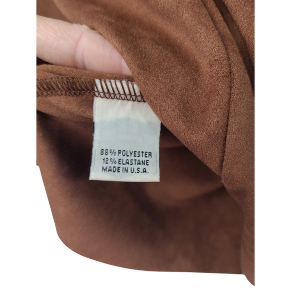 Bryn Walker Top Size XXS Oversized Baxter Faux Suede V Neck Sequoia Lagenlook - Picture 5 of 5